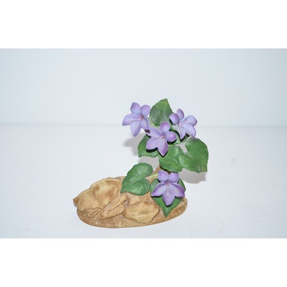 Andrea Sadek 1987 Violet Purple Flower Porcelain 3” Figurine Decor Japan #8040 - Picture 10 of 10